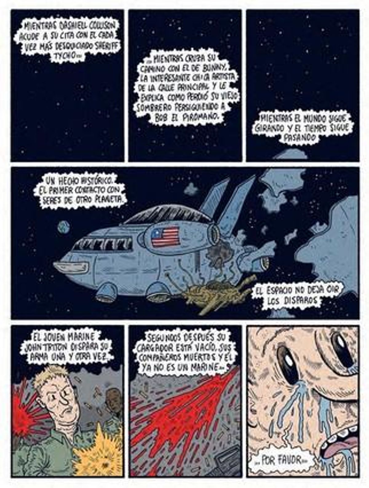 Página del cómic ’Desastre’, debut de Fran Fernández. Página del cómic ’Desastre’, debut de Fran Fernández.