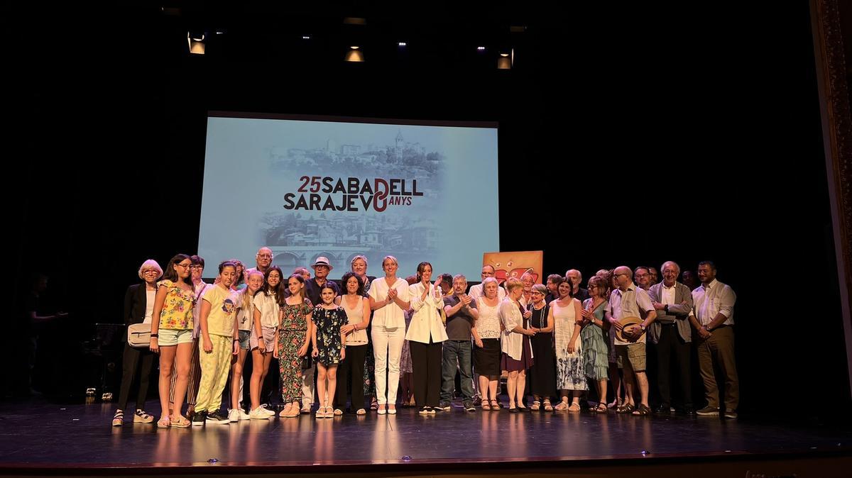 Acto de celebración de los 25 años de relación entre Sabadell y Sarajevo.