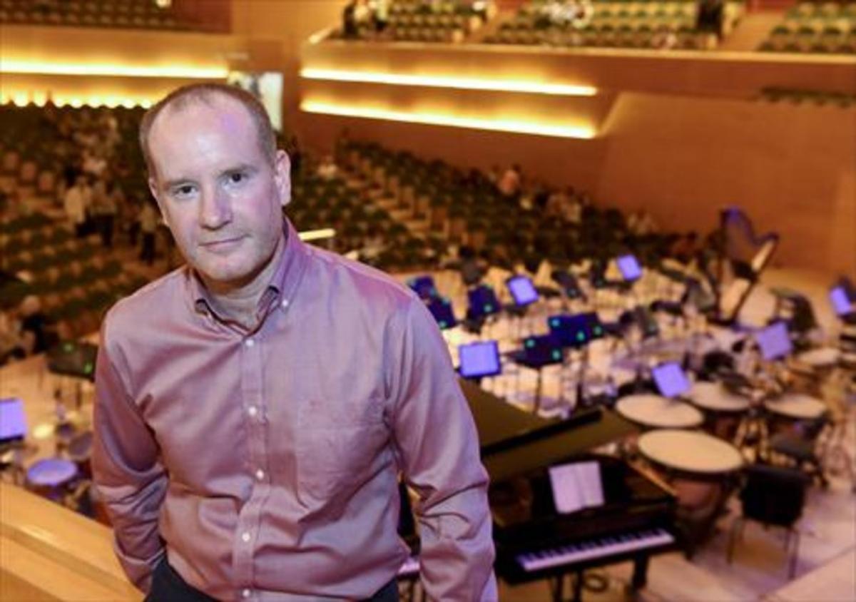 El director Óscar Peñarroya, en L’Auditori. El director Óscar Peñarroya, en L’Auditori.