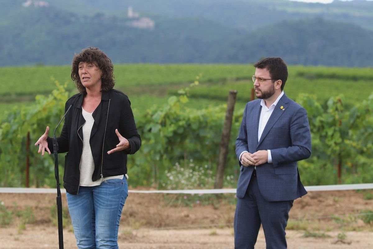 La consellera Teresa Jordà y el vicepresidente Pere Aragonés. La consellera Teresa Jordà y el vicepresidente Pere Aragonés.