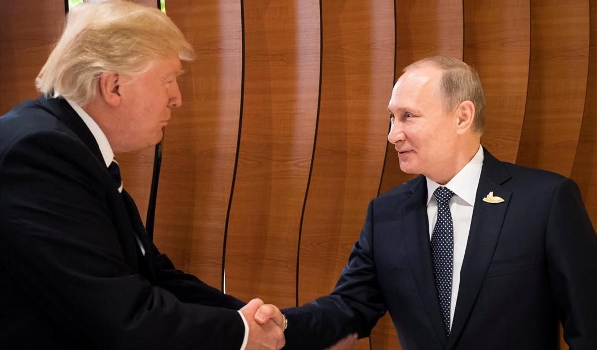 Trump y Putin en la cumbre del G-20 en Hamburgo.