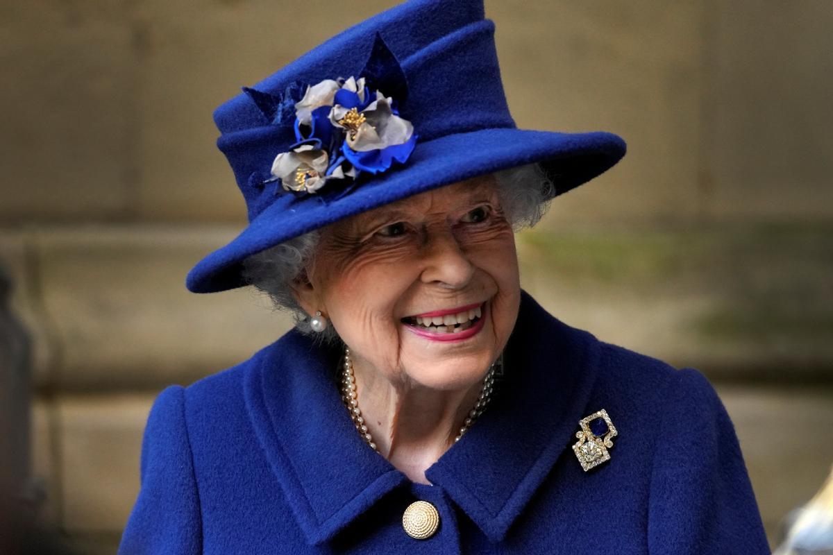 Isabel II, durante el servicio en la Abadía de Westminster, el pasado 12 de octubre.