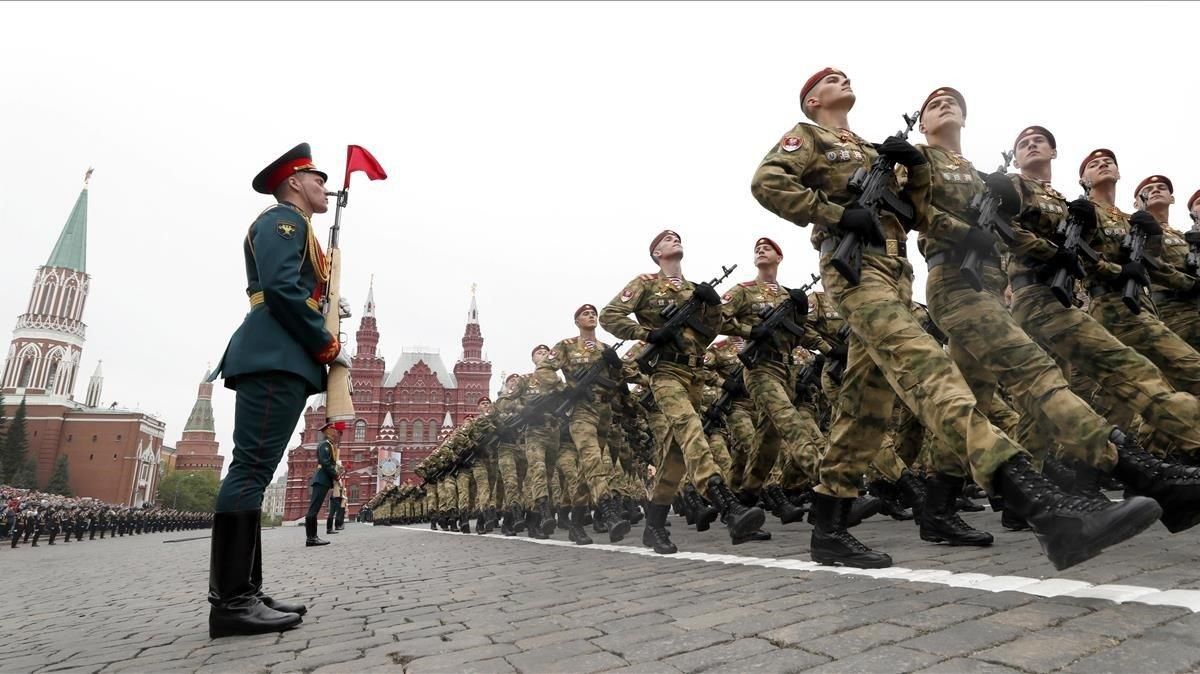 Un momento del Desfile de la Victoria del 2020. Un momento del Desfile de la Victoria del 2020.