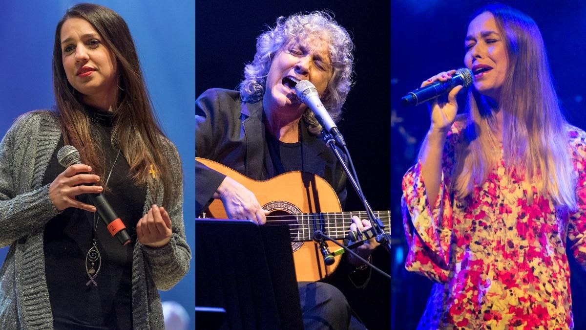 De izquierda a derecha, Gemma Humet, Mayte Martín y Beth. De izquierda a derecha, Gemma Humet, Mayte Martín y Beth.