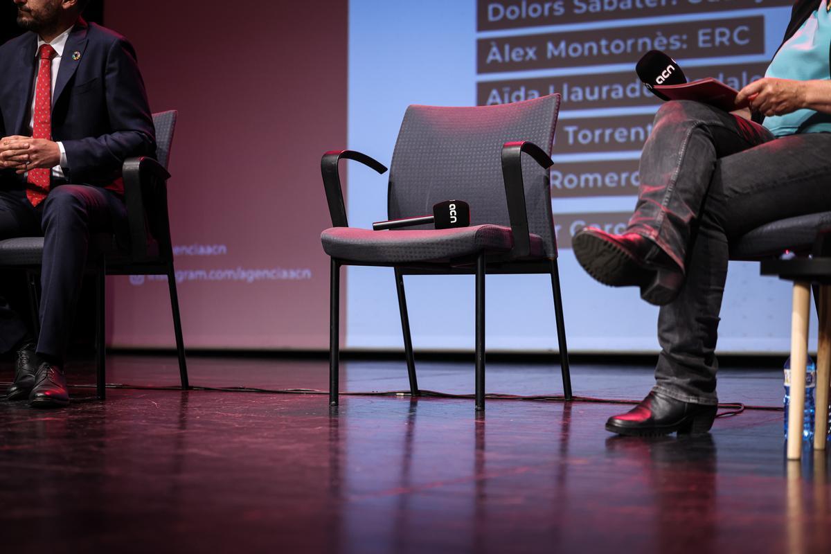 La silla vacía que debería haber ocupado Xavier García Albiol en el debate de la ’ACN’
