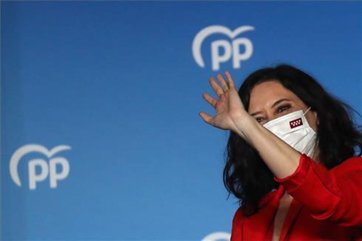 Isabel Díaz Ayuso, tras conocer su victoria, el pasado martes. Isabel Díaz Ayuso, tras conocer su victoria, el pasado martes.
