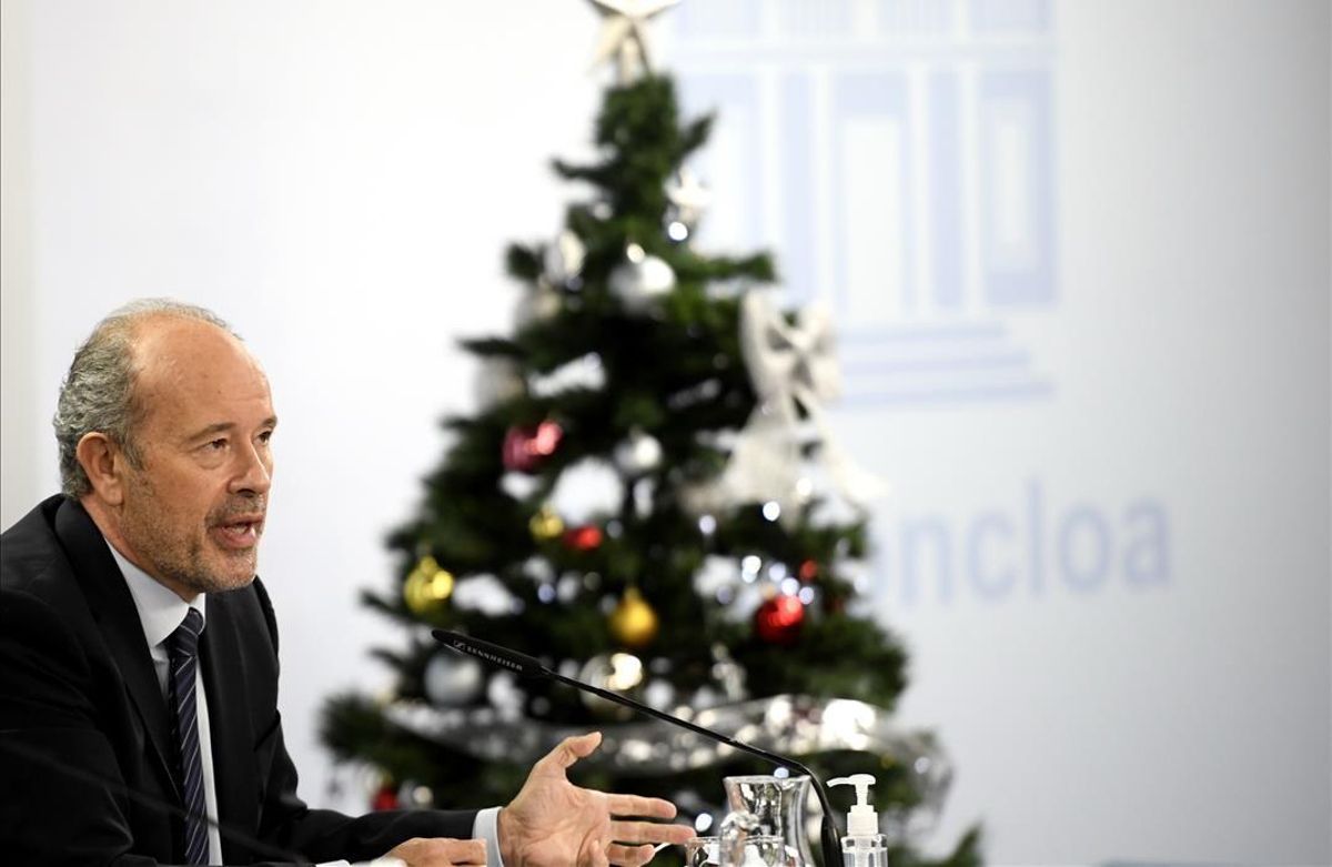 El ministro de Justicia, Juan Carlos Campo, este martes en la Moncloa. El ministro de Justicia, Juan Carlos Campo, este martes en la Moncloa.