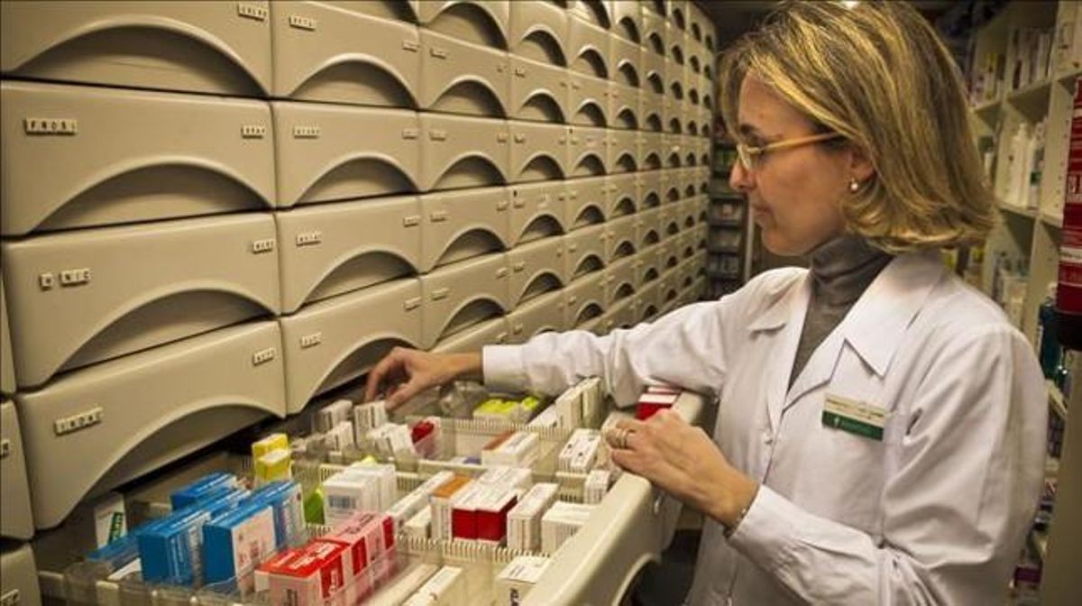 Una farmacia de Barcelona. Una farmacia de Barcelona.