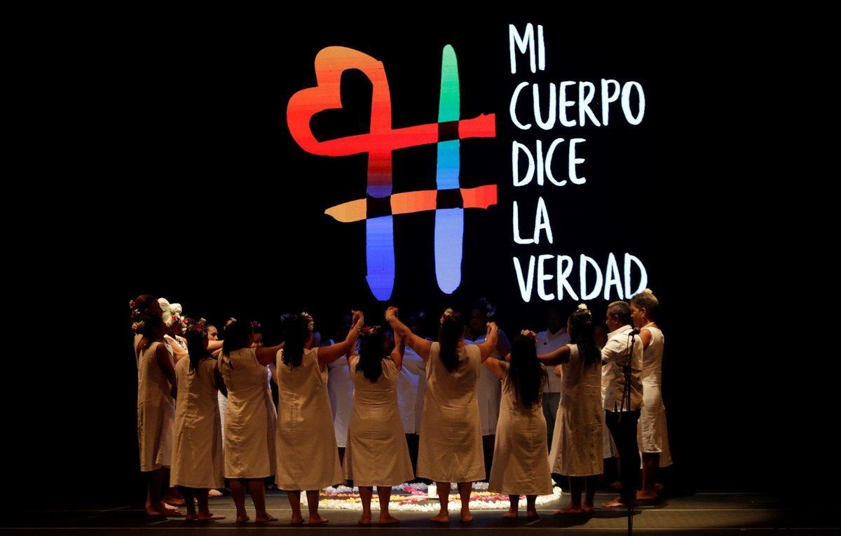 Mujeres y personas LGTBI víctimas de violencia sexual participan en el Encuentro por la Verdad en Colombia.