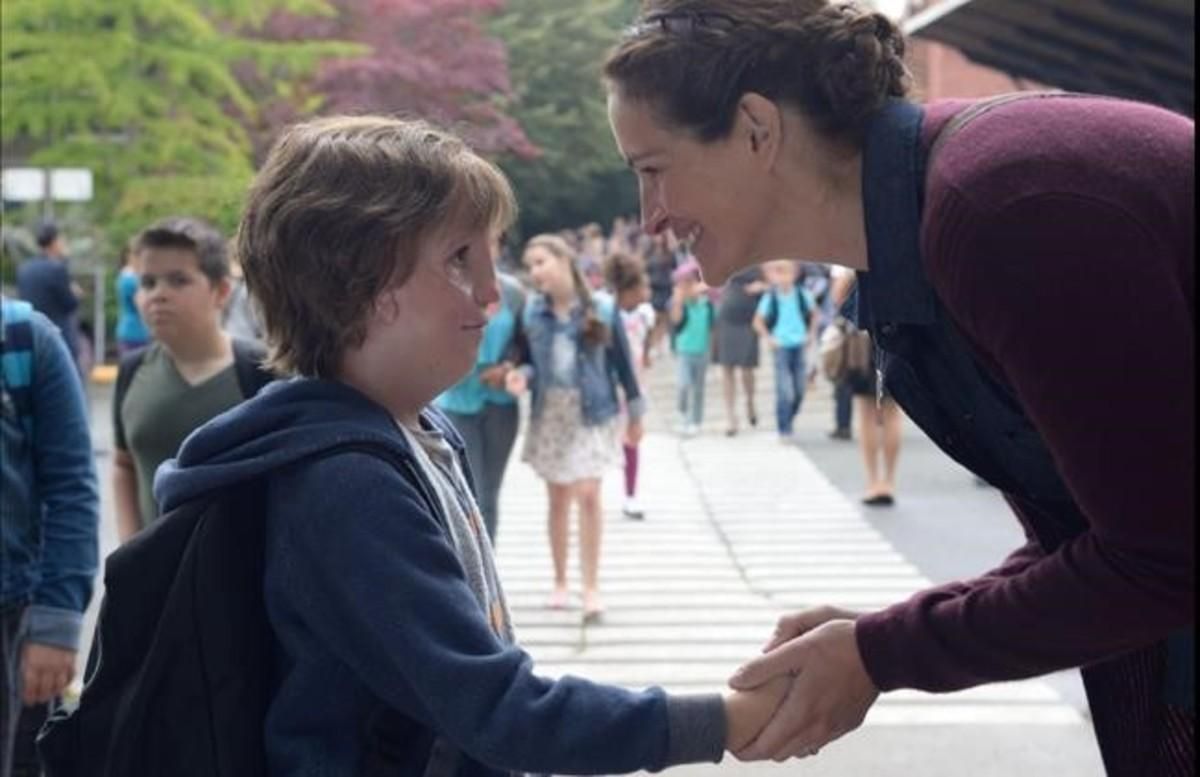 Jacob Tremblay y Julia Roberts, en ’Wonder’ . Jacob Tremblay y Julia Roberts, en ’Wonder’ .