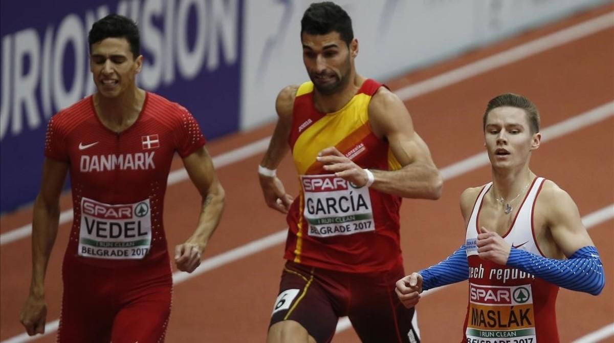 Samuel García, en la semifinal ganada por el checo Pavel Maslak. Samuel García, en la semifinal ganada por el checo Pavel Maslak.