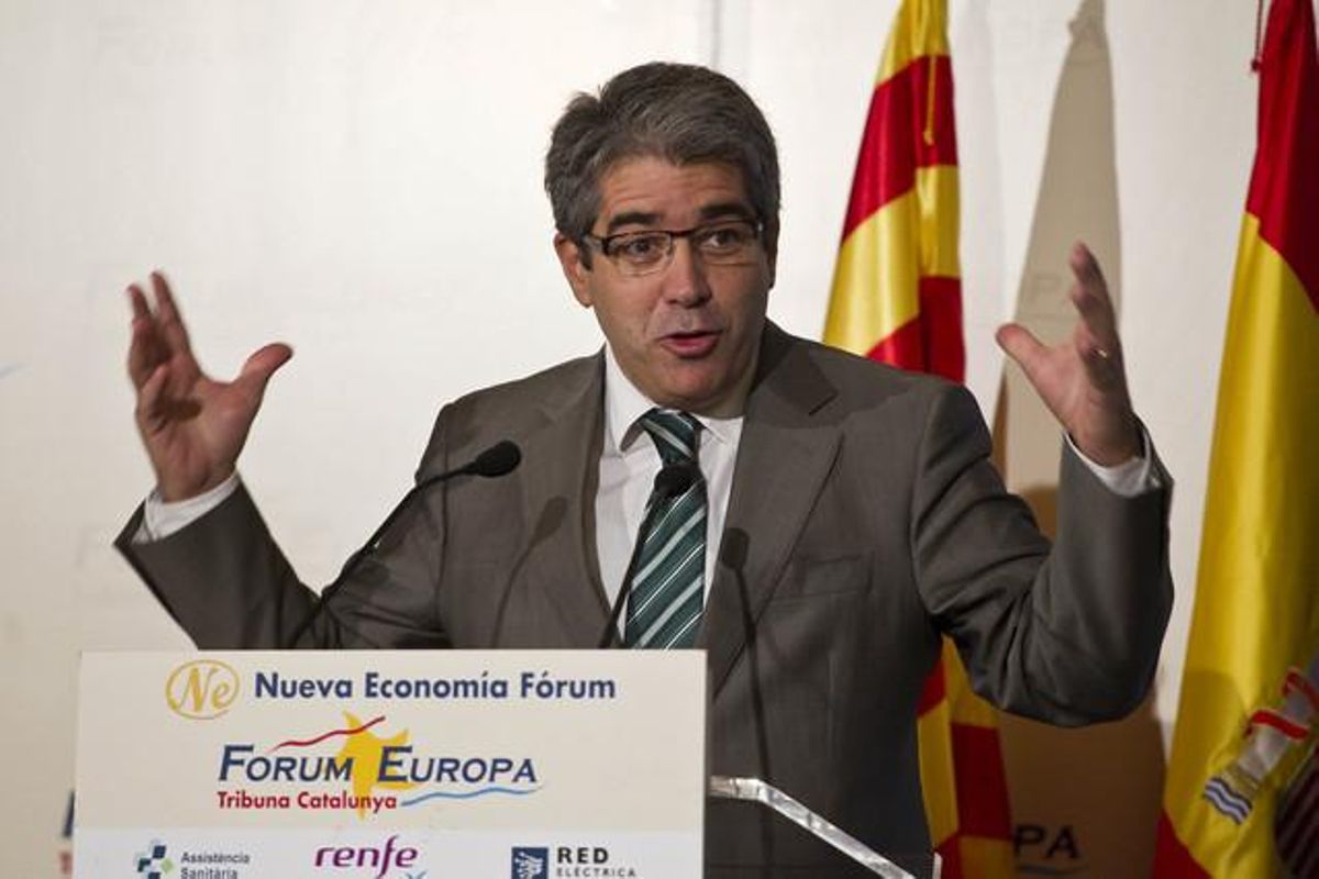 Francesc Homs, el pasado 31 de octubre, durante una conferencia en el Forum Europa. Francesc Homs, el pasado 31 de octubre, durante una conferencia en el Forum Europa.