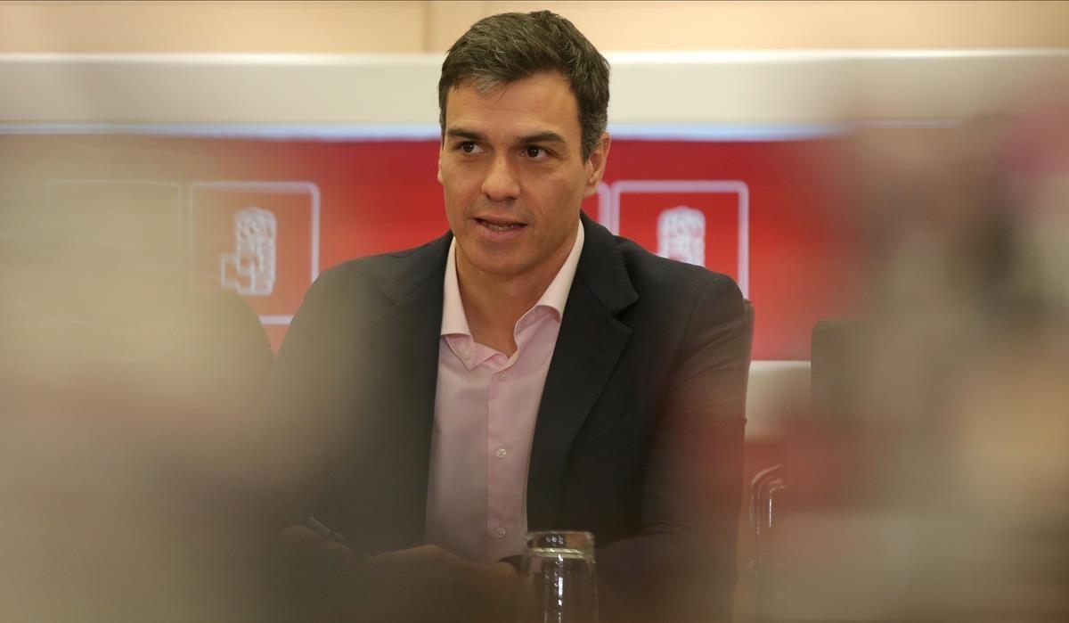   Pedro Sánchez encabeza la reunión permanente del PSOE en Ferraz 