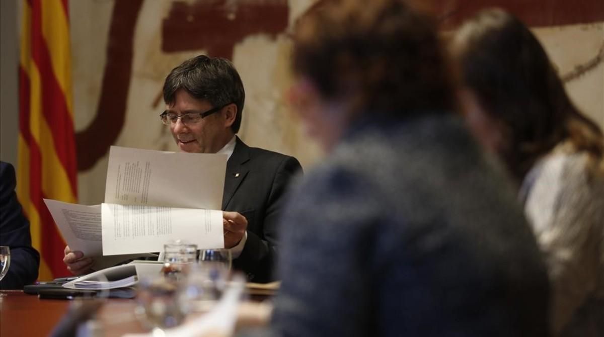 Reunión del Consell Executiu este martes en el palau de la Generalitat. Reunión del Consell Executiu este martes en el palau de la Generalitat.