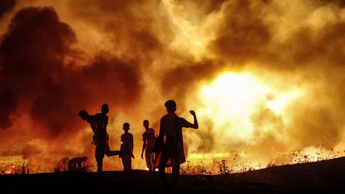 Una de las protestas de esta semana en la franja de Gaza. Una de las protestas de esta semana en la franja de Gaza.