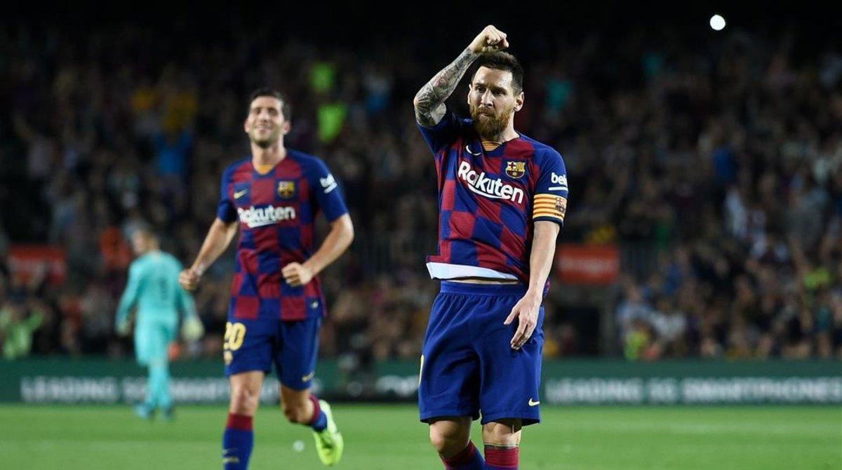 Messi marcó su primer gol del campeonato de falta.