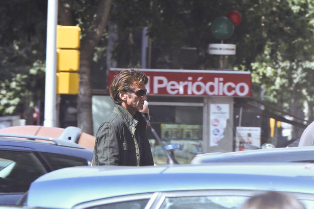 Sean Penn, el pasado 3 de julio, durante el rodaje de la película ’The Gunman’.