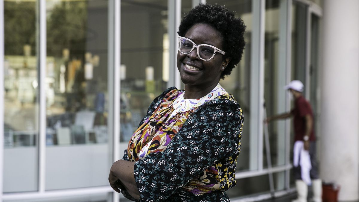 Elvira Dyangani Ose, antes de su primera intervención pública como nueva directora del Macba. Elvira Dyangani Ose, antes de su primera intervención pública como nueva directora del Macba.