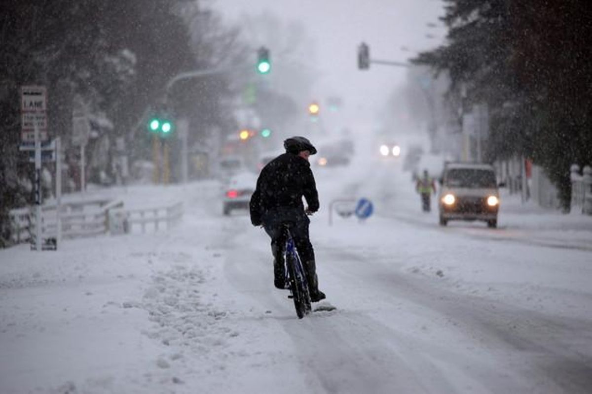 Un aspecto inusual de Christchurch, tras la tormenta de nieve. Un aspecto inusual de Christchurch, tras la tormenta de nieve.