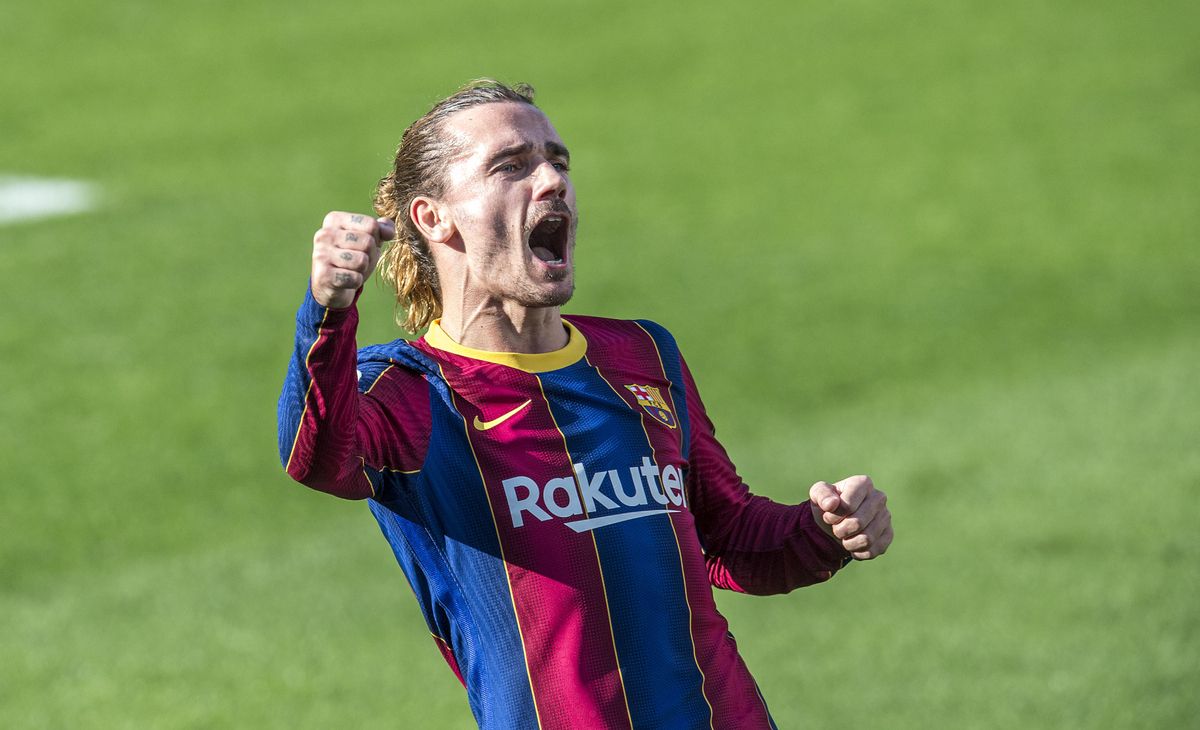 Griezmann celebra un gol en el Camp Nou. Griezmann celebra un gol en el Camp Nou.