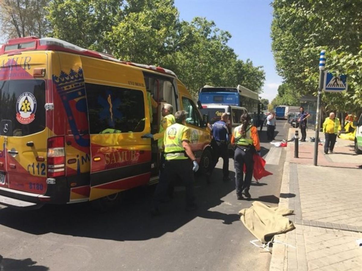 Escena del atropello en Las Águilas. Escena del atropello en Las Águilas.