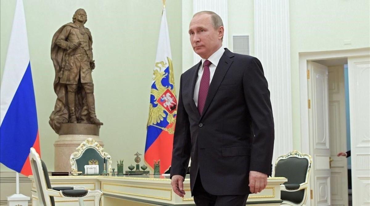 El presidente de Rusia, Vladimir Putin, este martes en el Kremlin. El presidente de Rusia, Vladimir Putin, este martes en el Kremlin.
