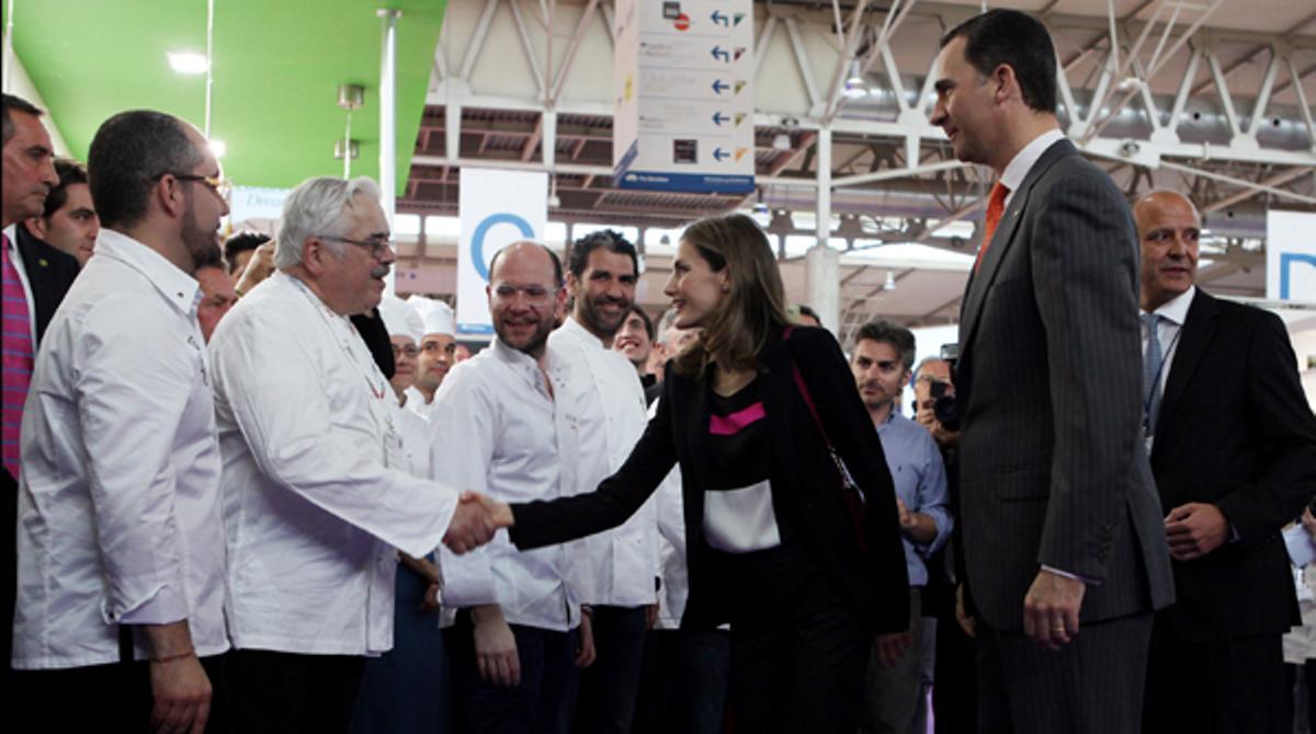 Felipe de Borbón y Letizia Ortiz han inaugurado Alimentaria 2012.