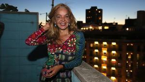 La transexual Silvia Reyes, en su casa en Barcelona.