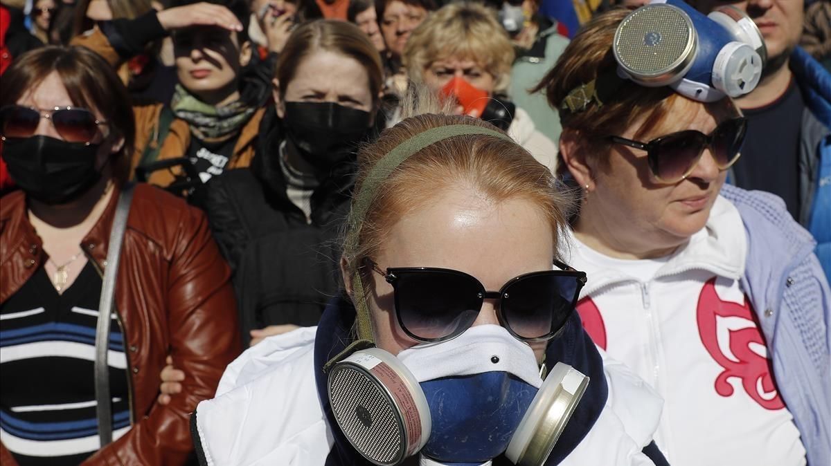 Protesta en Volokolamsk. Protesta en Volokolamsk.