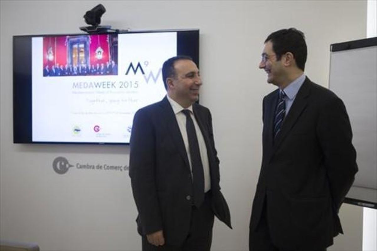 Empeño 8 Anwar Zibaoui y Jaume Fradera, ayer, en la Cambra. Empeño 8 Anwar Zibaoui y Jaume Fradera, ayer, en la Cambra.