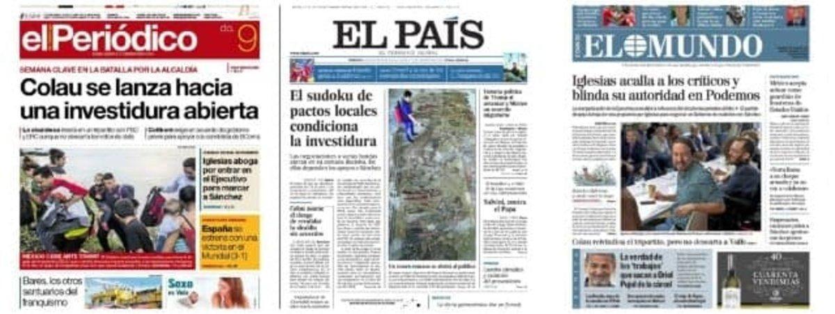 Prensa hoy: Portadas de los periódicos del 9 de junio del 2019