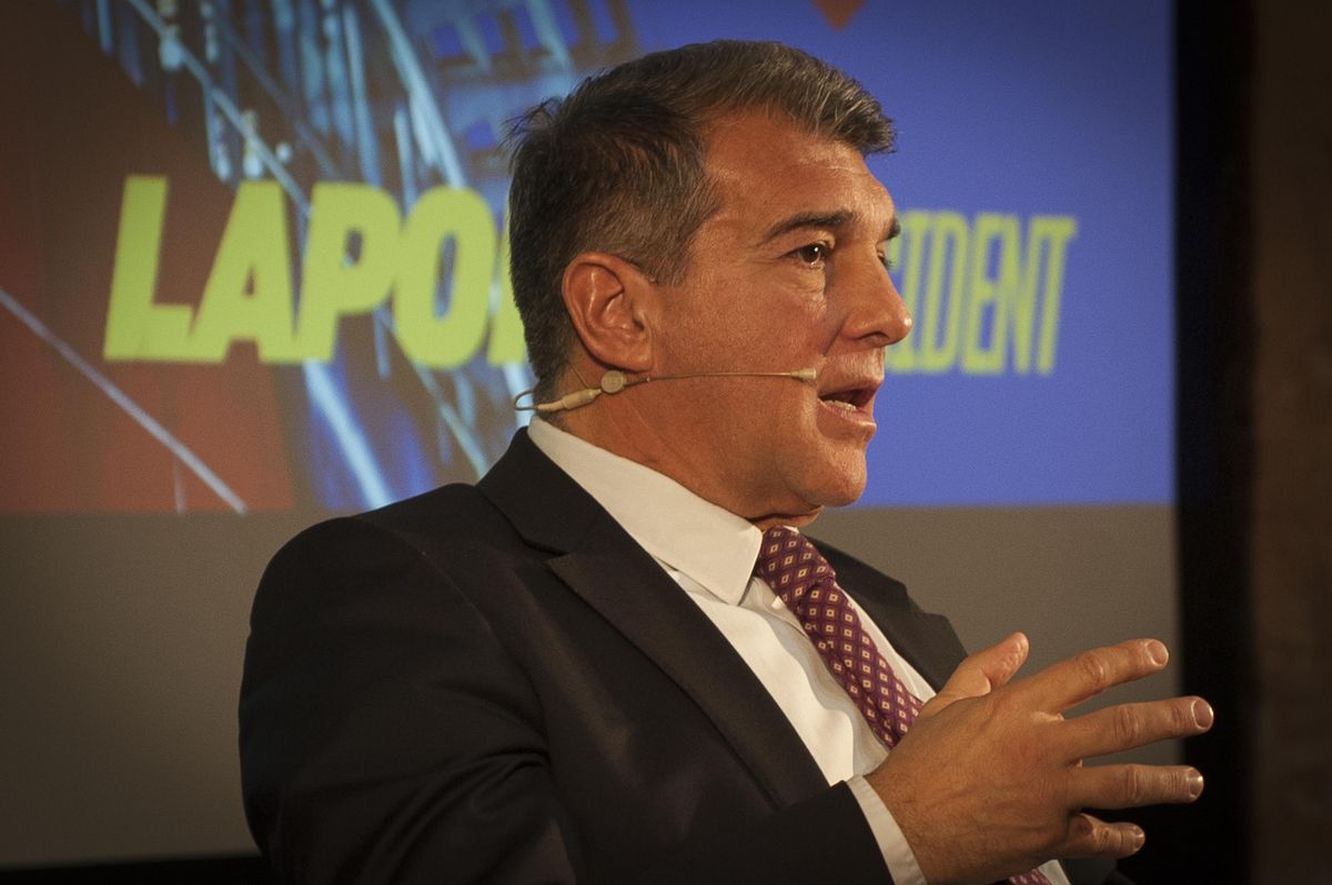 Joan Laporta, en un acto de su campaña electoral. Joan Laporta, en un acto de su campaña electoral.