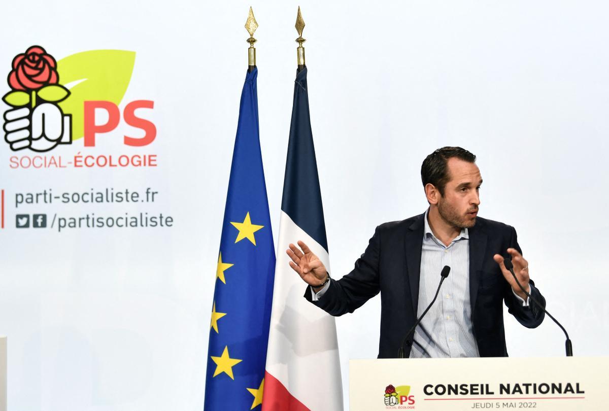 El negociador del Partido Socialista, Pierre Jouvet, durante el Consejo Nacional celebrado este jueves en París.