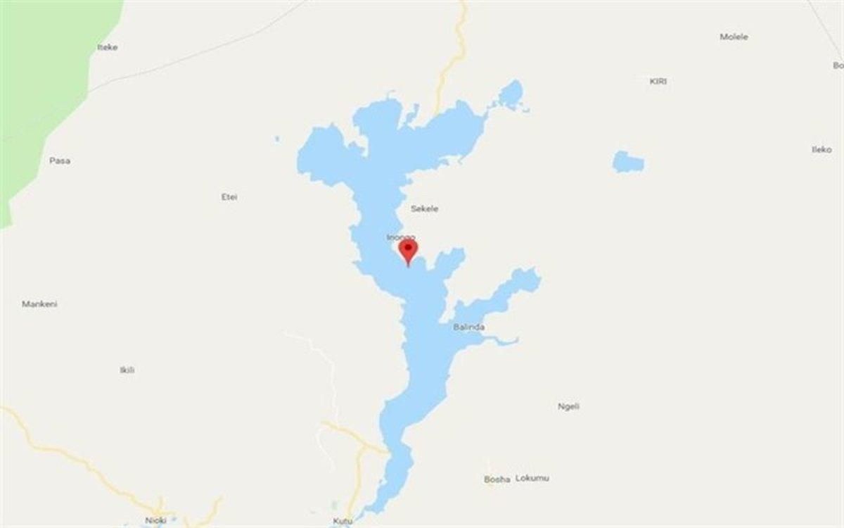 La zona del naufragio en el lago Mai-Ndombe, en la República Democrática del Congo. La zona del naufragio en el lago Mai-Ndombe, en la República Democrática del Congo.