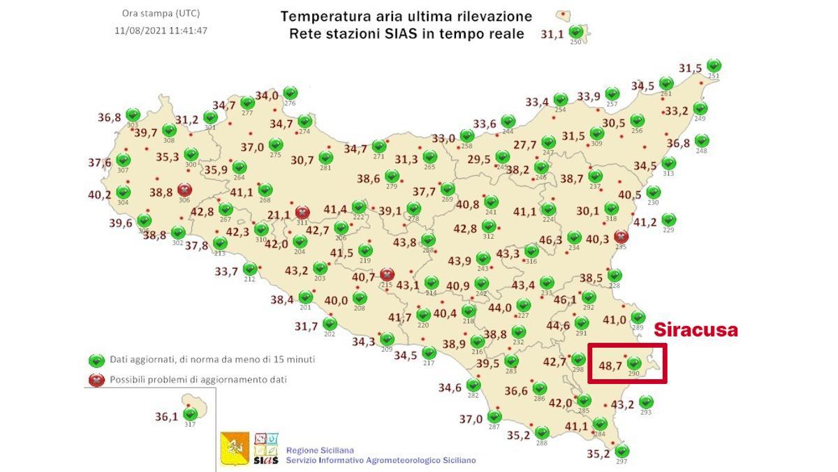 Récord de calor en Europa: la localidad italiana de Siracusa alcanza los 48,7ºC