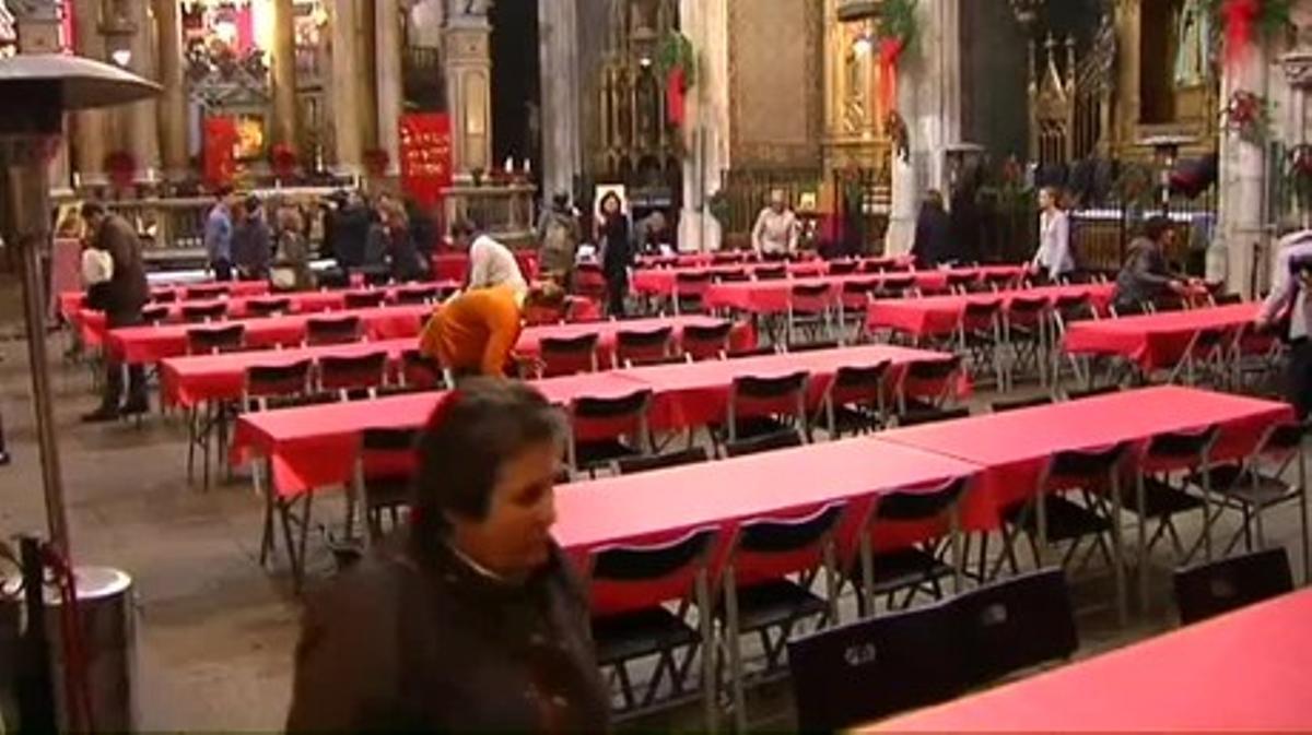 La comunidad religiosa de San Egidio da de comer a 1.300 personas desfavorecidas por Navidad