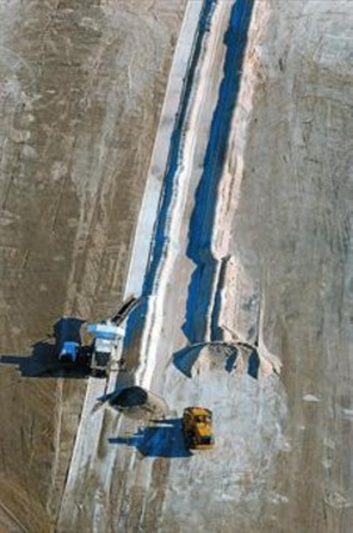 Vista aérea de la actividad extractiva de la mina de Súria.