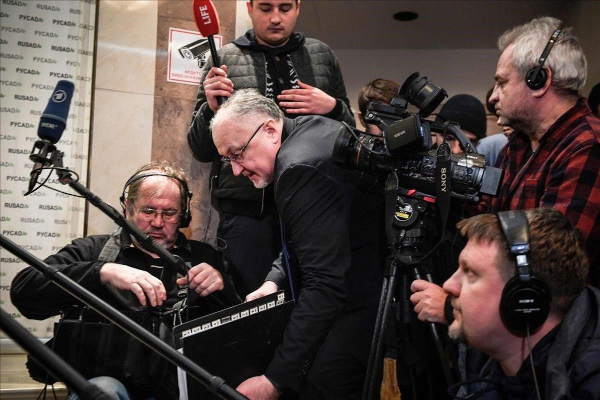 El responsable de la RUSADA, Yuri Ganus, en una rueda de prensa El responsable de la RUSADA, Yuri Ganus, en una rueda de prensa