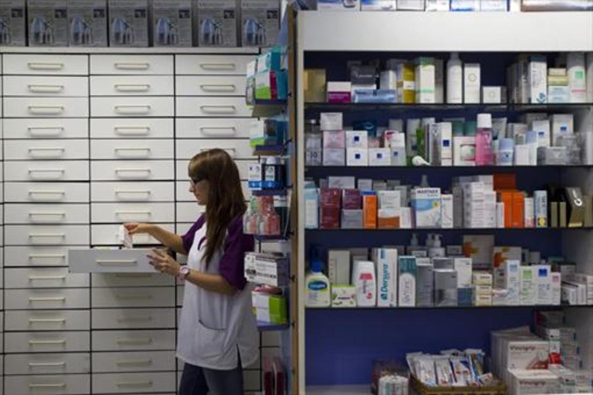 Una farmacia ubicada en el Eixample de Barcelona.