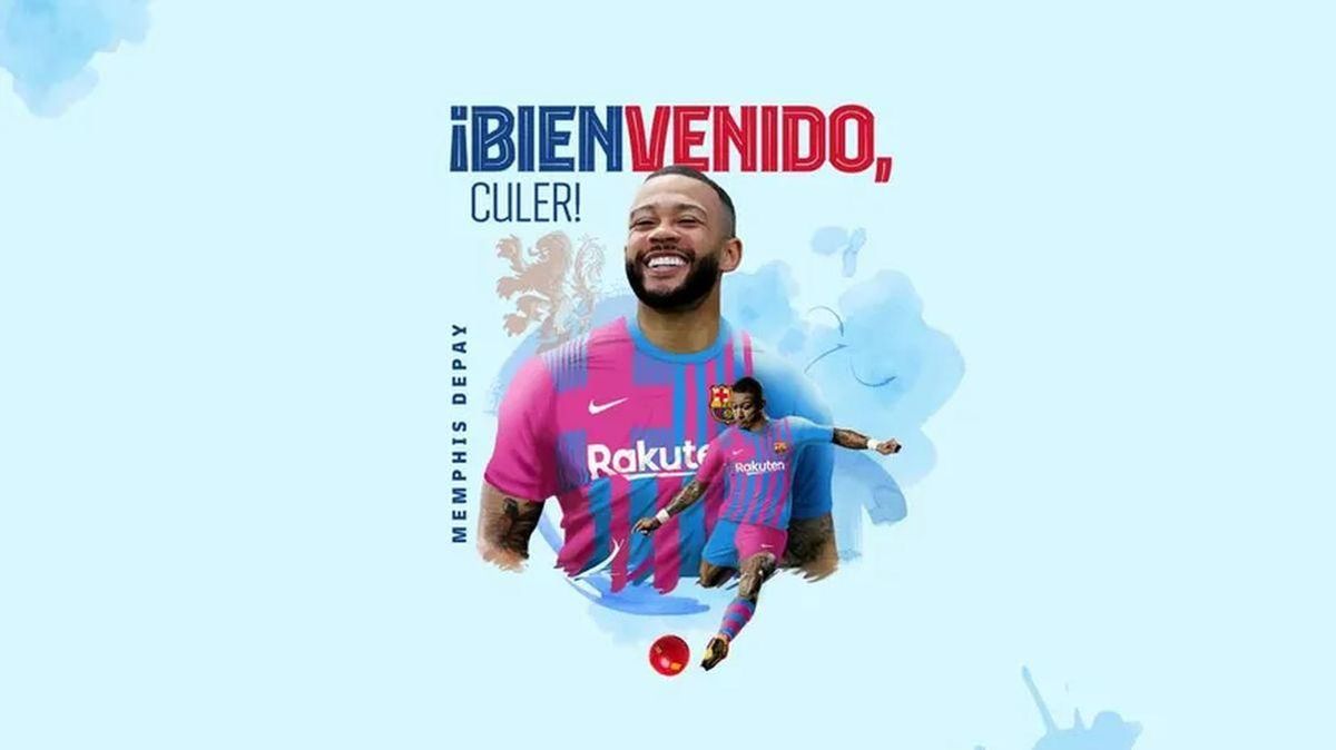 Memphis Depay, anunciado como nuevo jugador del Barça. Memphis Depay, anunciado como nuevo jugador del Barça.
