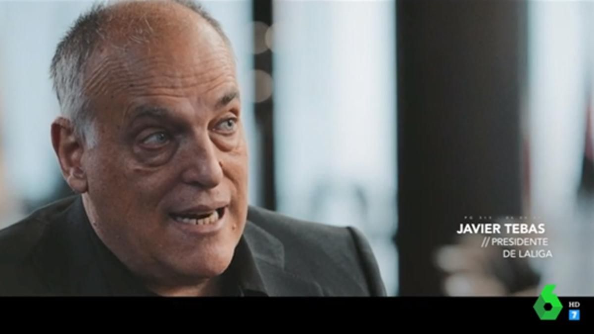 Javier Tebas en ’Salvados’ (La Sexta). Javier Tebas en ’Salvados’ (La Sexta).