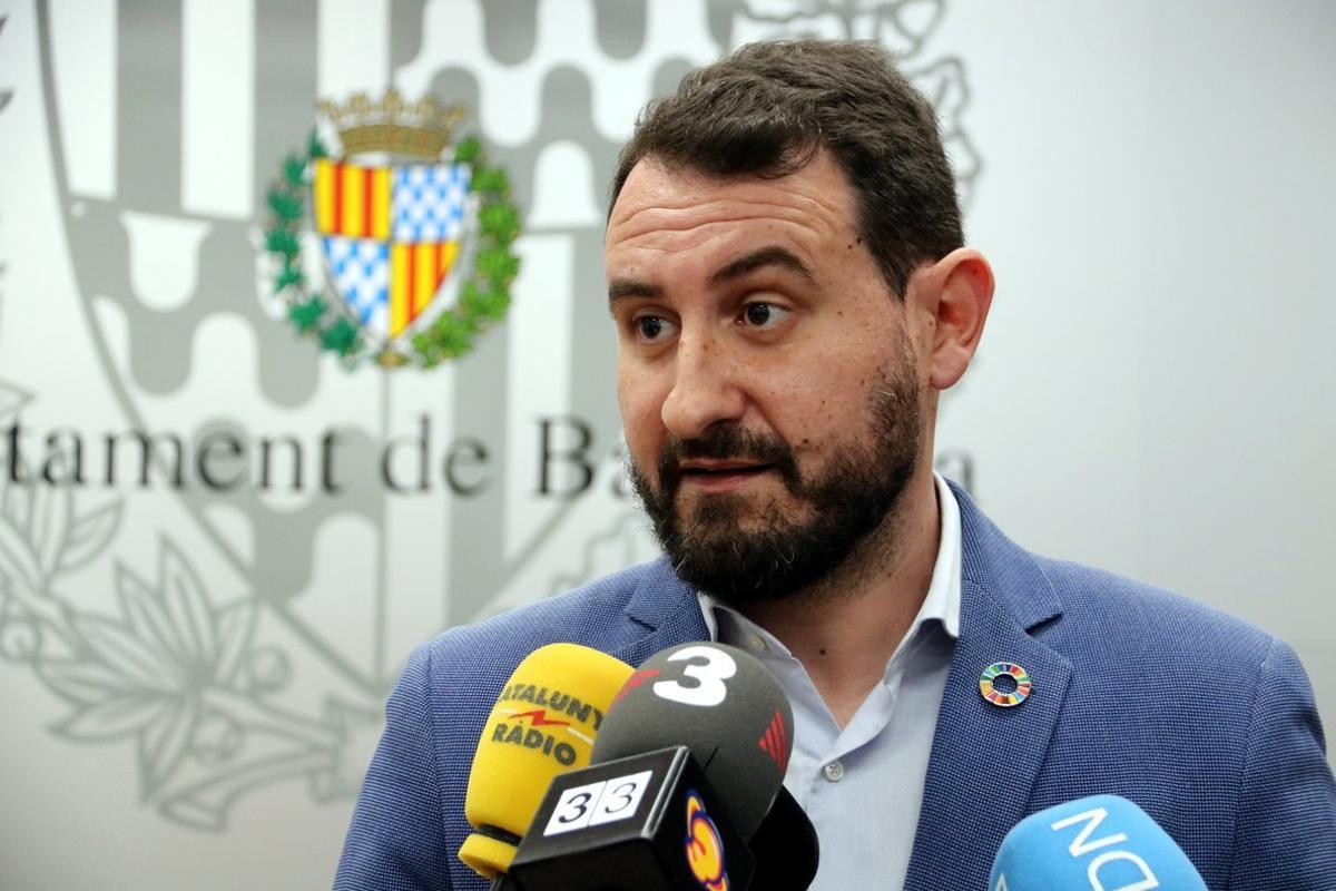 Rubén Guijarro (PSC) en el Ayuntamiento de Badalona.