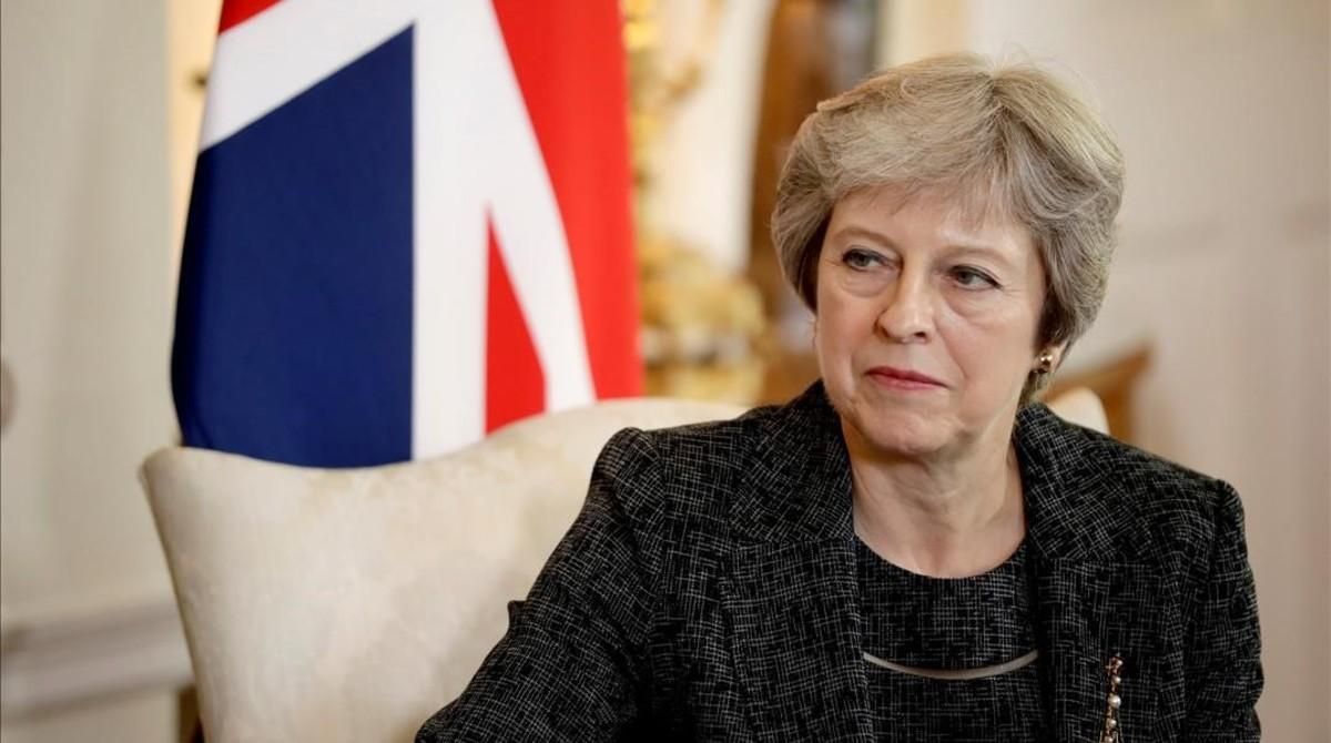 La primera ministra británica, Theresa May, en su residencia de Downing Street. La primera ministra británica, Theresa May, en su residencia de Downing Street.
