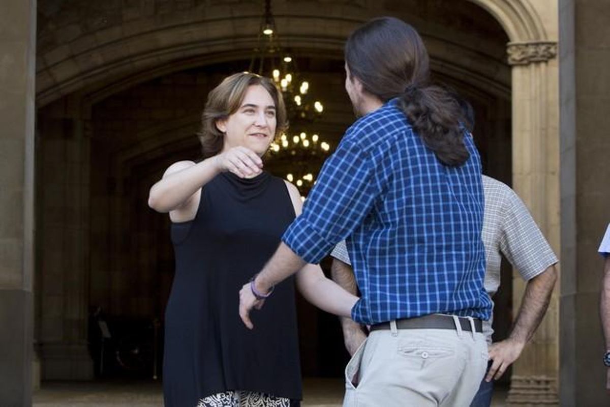 Encuentro entre Pablo Iglesias y Ada Colau, el pasado 26 de junio en Barcelona. Encuentro entre Pablo Iglesias y Ada Colau, el pasado 26 de junio en Barcelona.