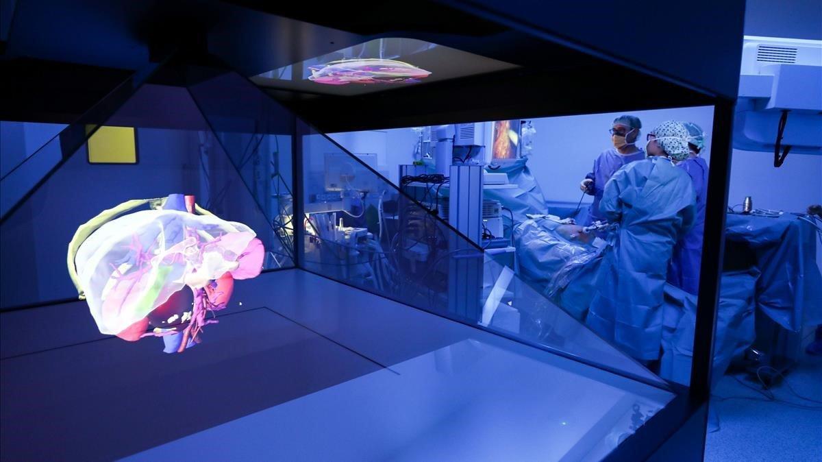 El modelo anatómico holográfico 3D del Hospital de Sant Pau de Barcelona.