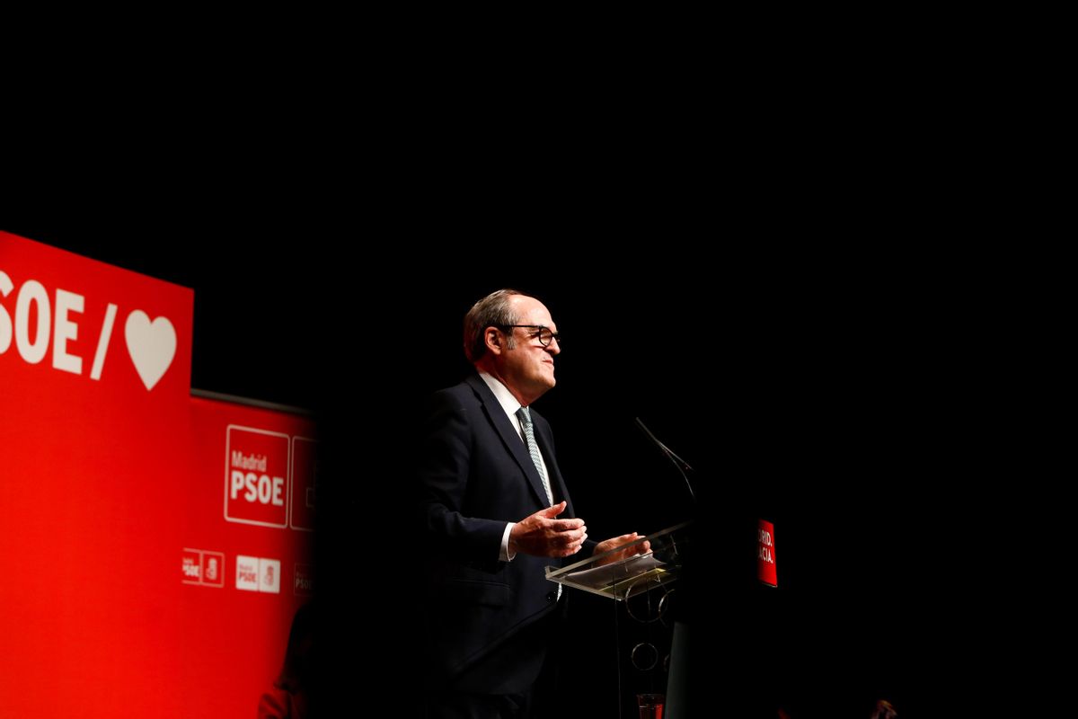 El candidato socialista del 4-M, Ángel Gabilondo, el pasado 28 de abril en un acto de campaña en Leganés. El candidato socialista del 4-M, Ángel Gabilondo, el pasado 28 de abril en un acto de campaña en Leganés.
