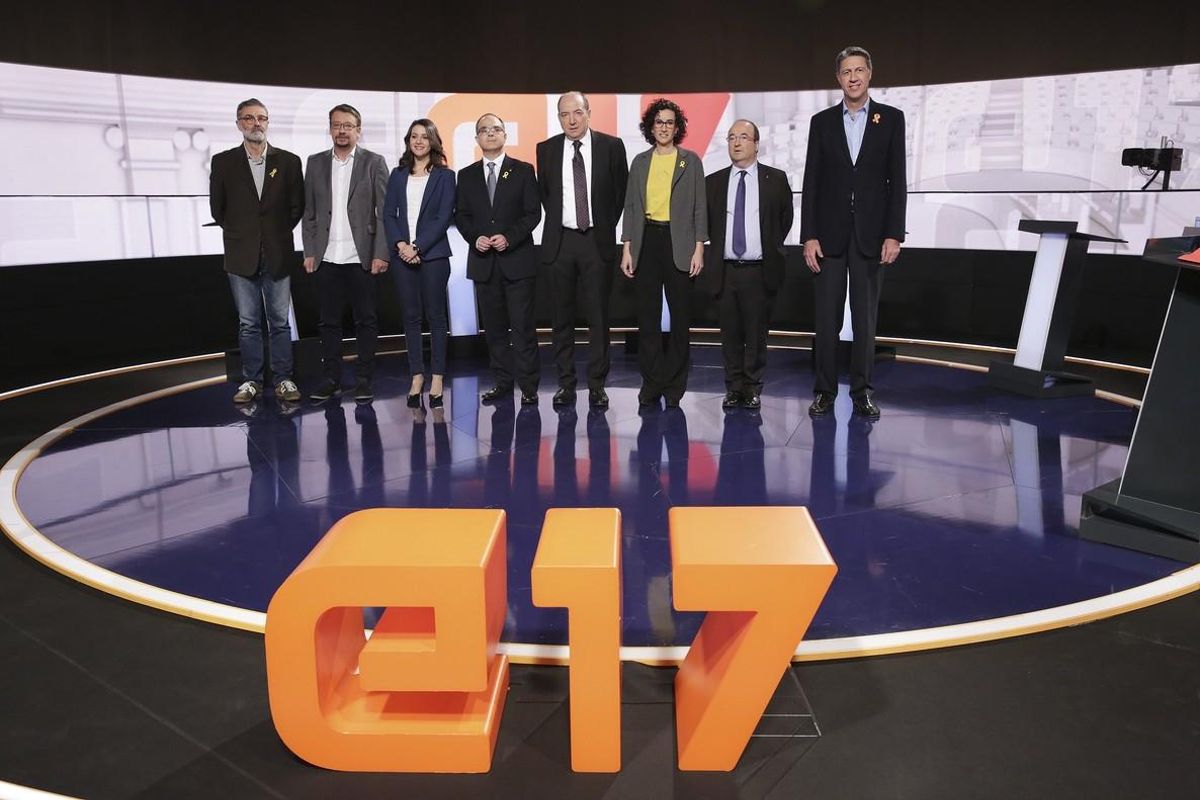 Imagen del debate electoral de TV-3. Imagen del debate electoral de TV-3.