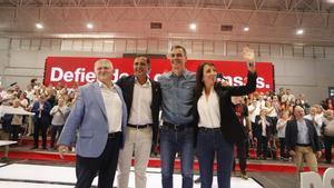 Pepe Vélez, José Antonio Serrano, Pedro Sánchez y Lola Muñoz.