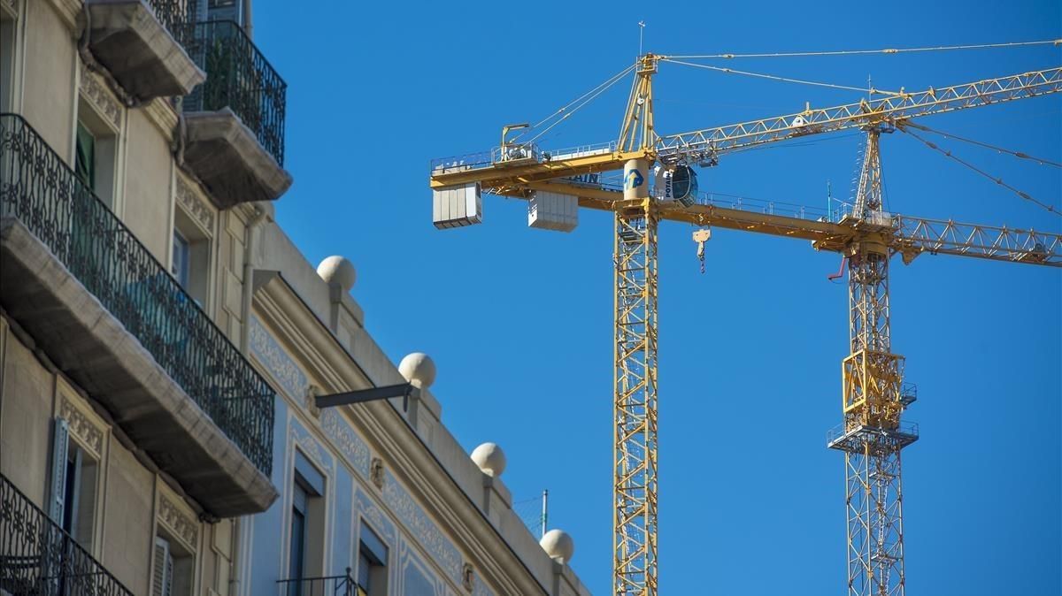 Obras en un edificio de l’Eixample de Barcelona. Obras en un edificio de l’Eixample de Barcelona.