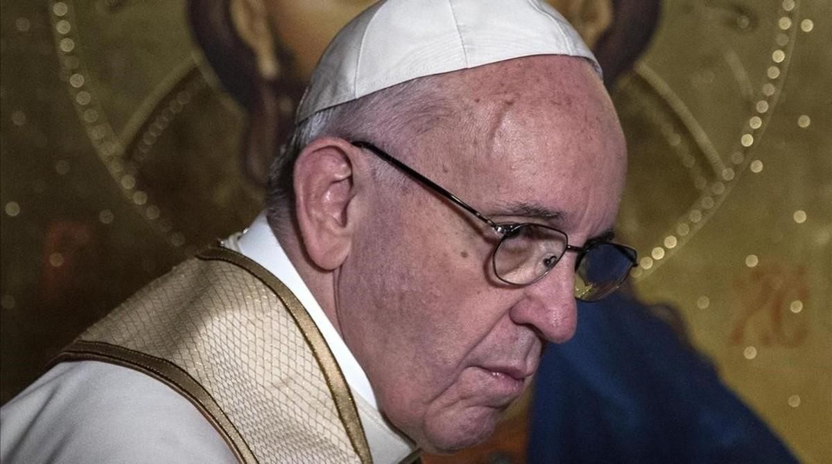 El papa Francisco durante la visita histórica a la iglesia anglicana All Saints, en Roma, este domingo. El papa Francisco durante la visita histórica a la iglesia anglicana All Saints, en Roma, este domingo.